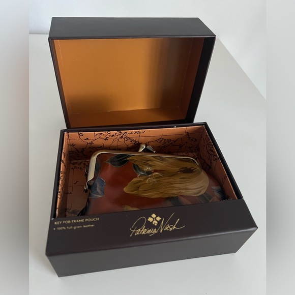 NWT Patricia Nash Key Fob Frame Pouch Kiss Lock Coin Purse - Picture 10 of 15